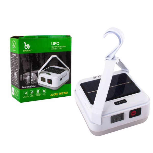 Ліхтар Кемпінг DP-K7-100 3х18650 Сонячна Панель Power Bank ЗП Type-C Гачок Ліхтар Кемпінг DP-K7-100 3х18650 Сонячна Панель Power Bank ЗП Type-C Гачок