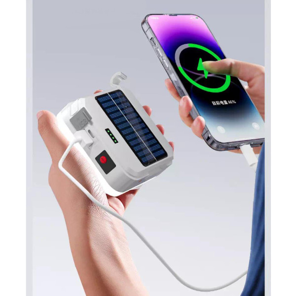 Ліхтар Кемпінг DP-K7-90 2х18650 Сонячна Панель Power Bank ЗП Type-C Гачок Ліхтар Кемпінг DP-K7-90 2х18650 Сонячна Панель Power Bank ЗП Type-C Гачок