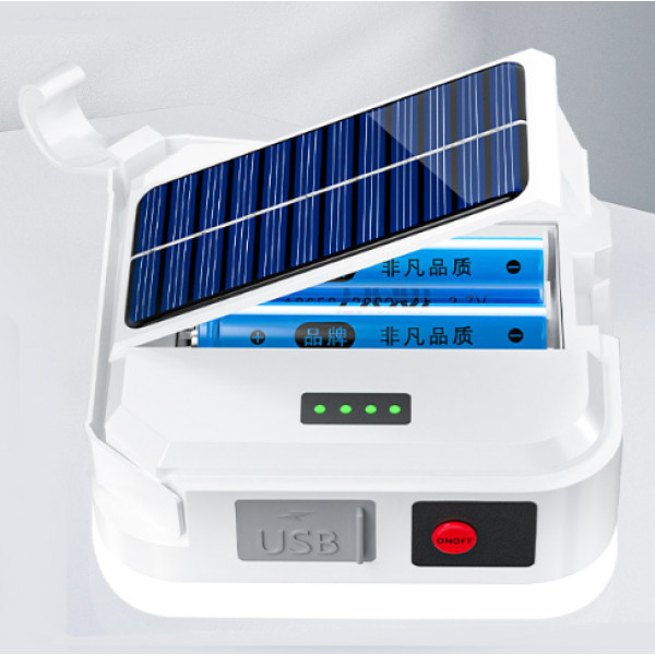 Ліхтар Кемпінг DP-K7-90 2х18650 Сонячна Панель Power Bank ЗП Type-C Гачок Ліхтар Кемпінг DP-K7-90 2х18650 Сонячна Панель Power Bank ЗП Type-C Гачок