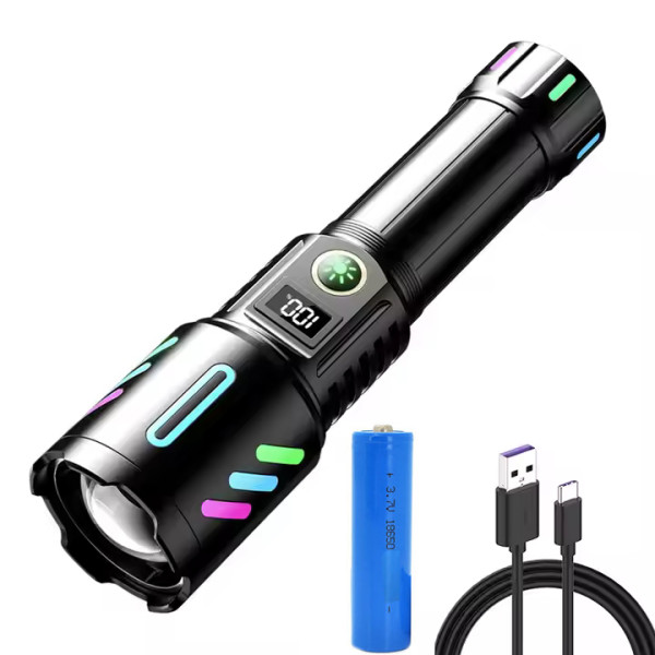 Ліхтар NIGHT VISION FLUORESCENCE 1143-WHITE LASER LED PM10-TG 1x26650 Power Bank ЗУ Type-C Zoom Ліхтар NIGHT VISION FLUORESCENCE 1143-WHITE LASER LED PM10-TG 1x26650 Power Bank ЗУ Type-C Zoom