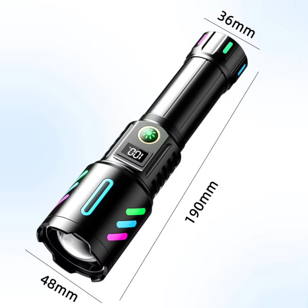 Ліхтар NIGHT VISION FLUORESCENCE 1143-WHITE LASER LED PM10-TG 1x26650 Power Bank ЗУ Type-C Zoom Ліхтар NIGHT VISION FLUORESCENCE 1143-WHITE LASER LED PM10-TG 1x26650 Power Bank ЗУ Type-C Zoom