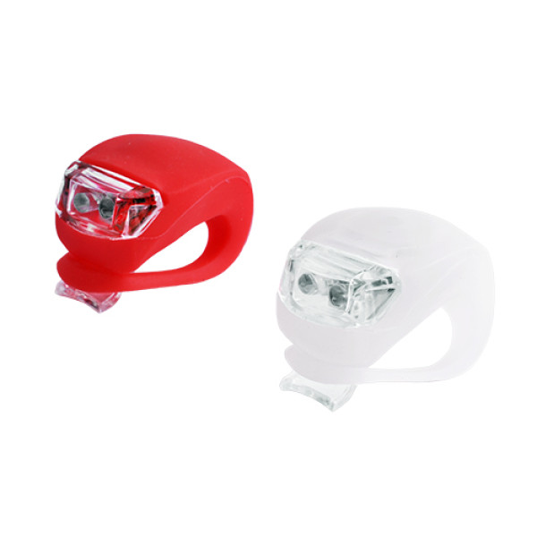 Велофонарь HJ008-2LED(red+white), 2xCR2032