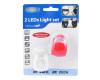 Велофонарь HJ008-2LED(red+white), 2xCR2032
