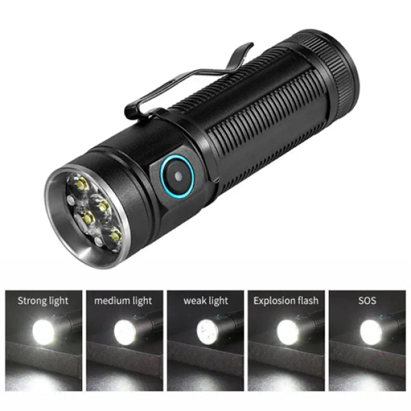 Ліхтар W5184-6XHP360 1х18650 Індикація Заряду ЗУ Type-C Box Ліхтар W5184-6XHP360 1х18650 Індикація Заряду ЗУ Type-C Box