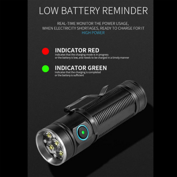 Ліхтар W5184-6XHP360 1х18650 Індикація Заряду ЗУ Type-C Box Ліхтар W5184-6XHP360 1х18650 Індикація Заряду ЗУ Type-C Box