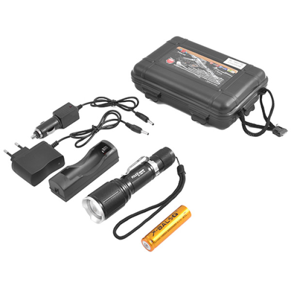 Ліхтар Police 1860-T6 1x18650 Zoom ЗУ 220V/12V Box Ліхтар Police 1860-T6 1x18650 Zoom ЗУ 220V/12V Box