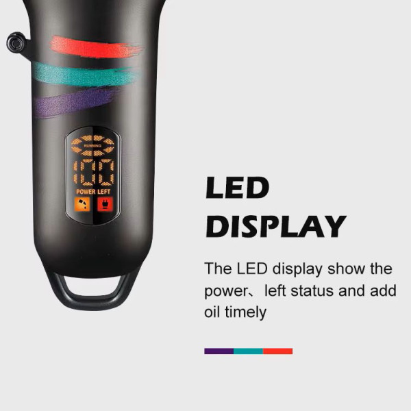 Аккумуляторная машинка для стрижки (clipper) VGR V-699 WHITE, 4 насадки, LED display