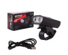 Велоліхтар BK-08/01 Pro-2XPE, ALUMINUM, індикація заряду, Waterproof, акумулятор, ЗУ microUSB