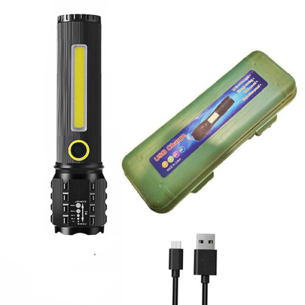 Ліхтар C71/C81-P50+COB Li-Ion Акумулятор Zoom ЗУ microUSB Box Ліхтар C71/C81-P50+COB Li-Ion Акумулятор Zoom ЗУ microUSB Box