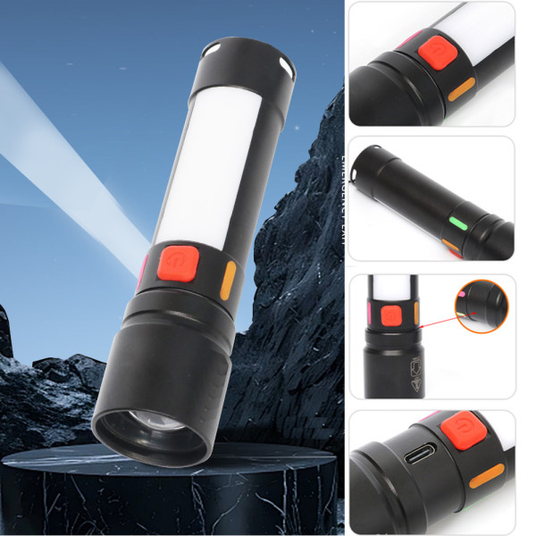 Ліхтар 611-TG+COB White+Red Li-Ion Акумулятор ЗУ Type-C Zoom Ліхтар 611-TG+COB White+Red Li-Ion Акумулятор ЗУ Type-C Zoom