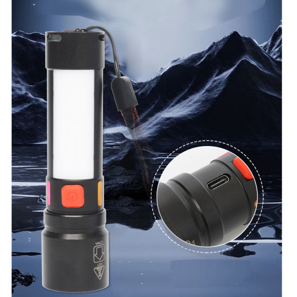 Ліхтар 611-TG+COB White+Red Li-Ion Акумулятор ЗУ Type-C Zoom Ліхтар 611-TG+COB White+Red Li-Ion Акумулятор ЗУ Type-C Zoom