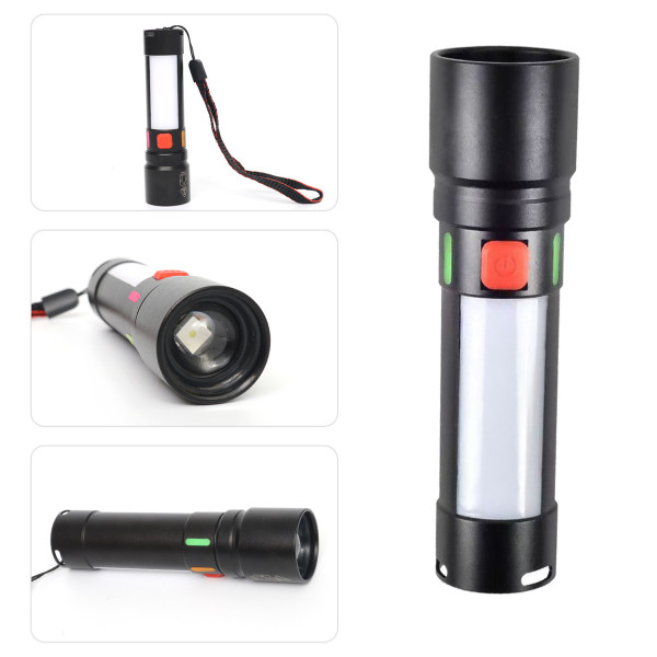 Ліхтар 611-TG+COB White+Red Li-Ion Акумулятор ЗУ Type-C Zoom Ліхтар 611-TG+COB White+Red Li-Ion Акумулятор ЗУ Type-C Zoom