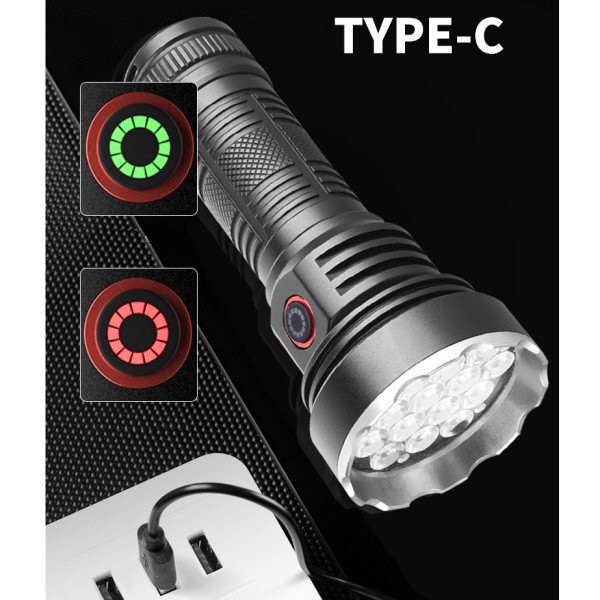 Ліхтар W5201-1-19 ULTRA BRIGHT LED 1x18650 Індикація Заряду ЗУ Type-C Ліхтар W5201-1-19 ULTRA BRIGHT LED 1x18650 Індикація Заряду ЗУ Type-C
