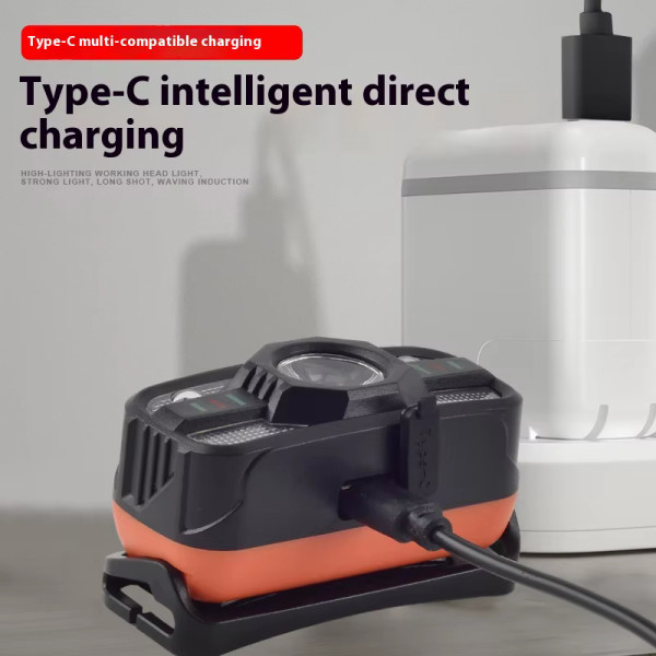 Ліхтар Налобний WH-0188-XPE+SMD White+Red Motion Sensor Li-Ion Акумулятор ЗП Type-C