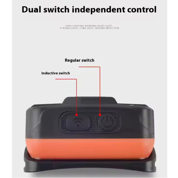 Ліхтар Налобний WH-0188-XPE+SMD White+Red Motion Sensor Li-Ion Акумулятор ЗП Type-C