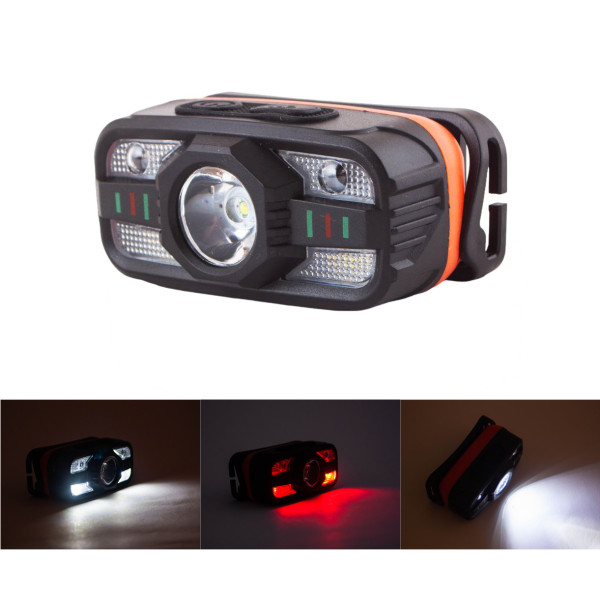 Ліхтар Налобний WH-0188-XPE+SMD White+Red Motion Sensor Li-Ion Акумулятор ЗП Type-C