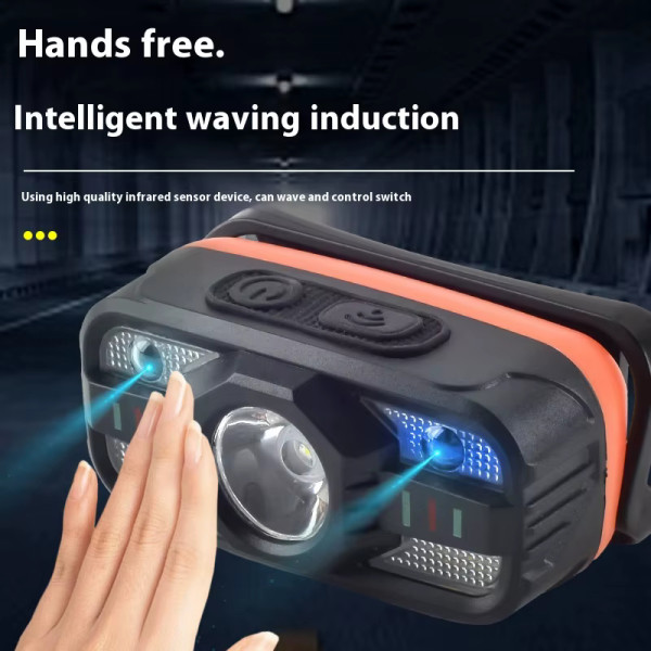 Ліхтар Налобний WH-0188-XPE+SMD White+Red Motion Sensor Li-Ion Акумулятор ЗП Type-C