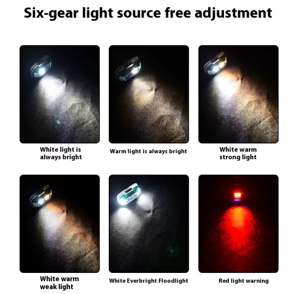 Ліхтар Налобний WH-0218-XPG White+Yellow + SMD Red Motion Sensor Li-Ion Акумулятор ЗП Type-C