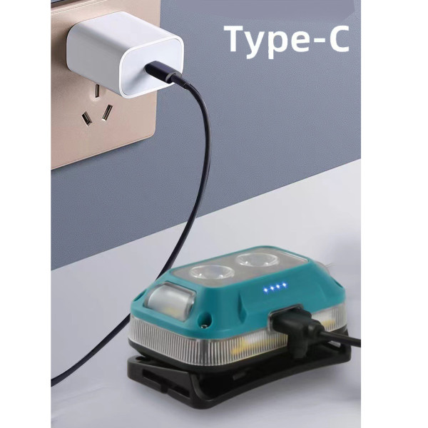 Ліхтар Налобний WH-0218-XPG White+Yellow + SMD Red Motion Sensor Li-Ion Акумулятор ЗП Type-C