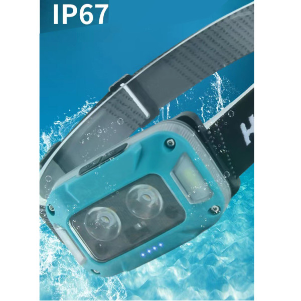 Ліхтар Налобний WH-0218-XPG White+Yellow + SMD Red Motion Sensor Li-Ion Акумулятор ЗП Type-C