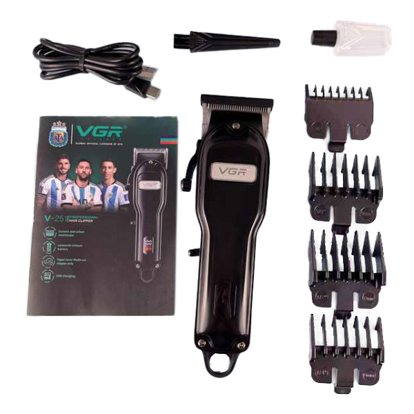 Акумуляторна Машинка Для Стрижки Clipper VGR V-251 4 Насадки 2000 mAh LED Display Акумуляторна Машинка Для Стрижки Clipper VGR V-251 4 Насадки 2000 mAh LED Display