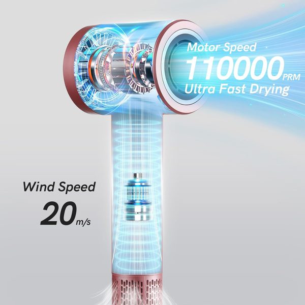 Фен профессиональный VGR V-443, 2 уровня обдува, 3 уровня температуры, 110000 RPM, 2 насадки