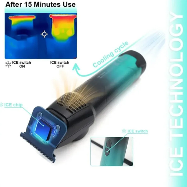 Тример VGR V-946 з Технологією Охолодження ICE TECHNOLOGY 4 Насадки 8000 RPM 3000 mAh LED Display Тример VGR V-946 з Технологією Охолодження ICE TECHNOLOGY 4 Насадки 8000 RPM 3000 mAh LED Display