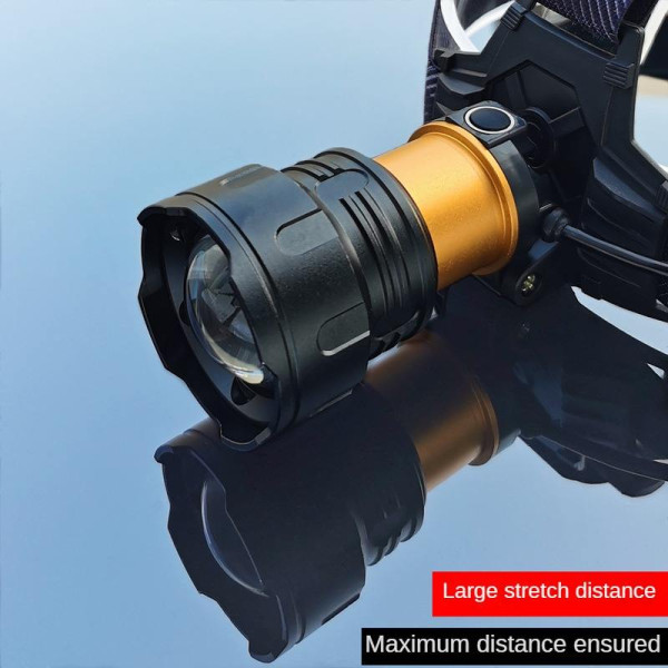 Ліхтар налобний 8078-P360, 3x18650, ЗУ Type-C, zoom, Box