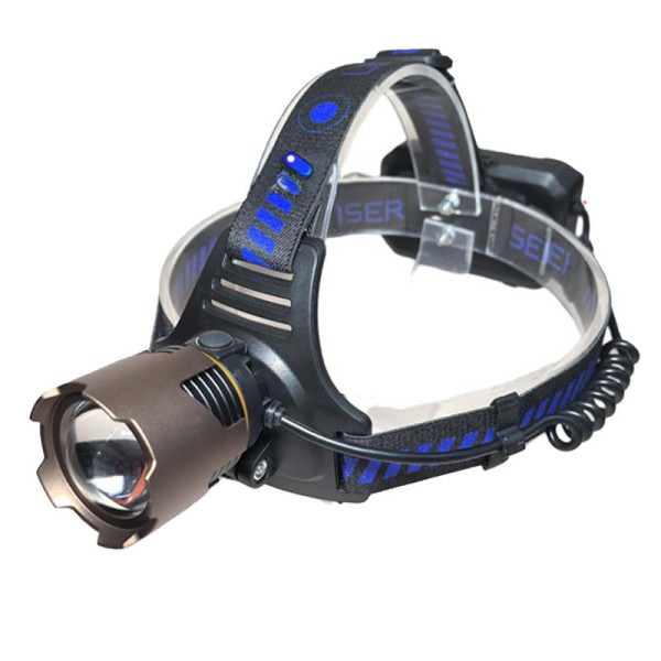 Ліхтар налобний A49-TG, 3x18650, ЗУ Type-C, zoom, Box