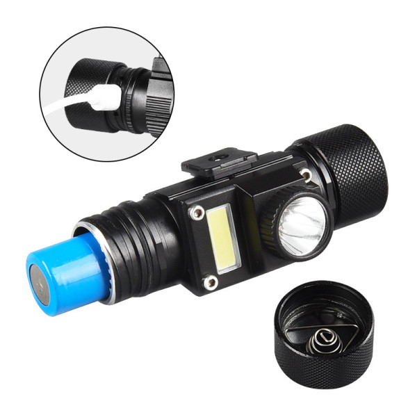 Ліхтар налобний XQ-210-2-XPE+COB, 1x18650, ЗУ Type-C, zoom