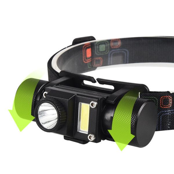 Ліхтар налобний XQ-210-2-XPE+COB, 1x18650, ЗУ Type-C, zoom