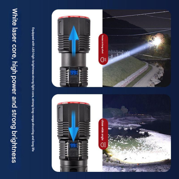 Ліхтар 2211-TG, 3x18650, Powe Bank, ЗУ Type-C, zoom, Box