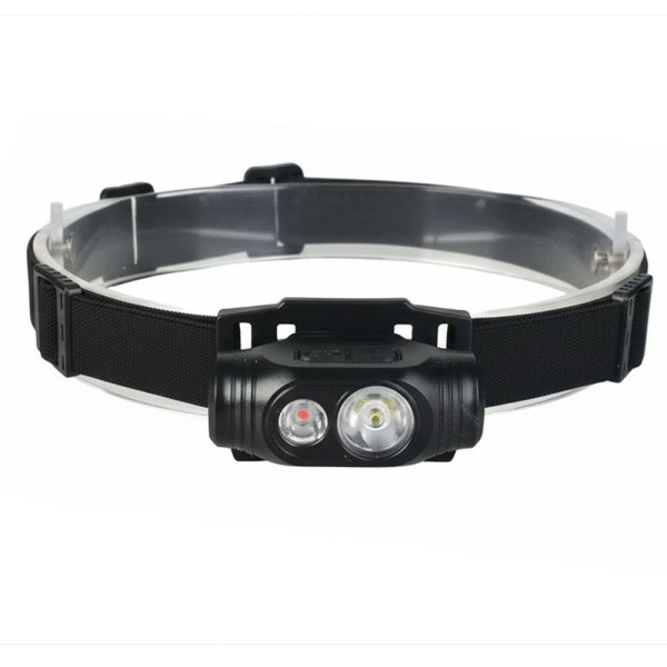 Фонарь налобный 6670-COB(White)+SMD(Red), ЗУ Type-C, 1x14500, Box