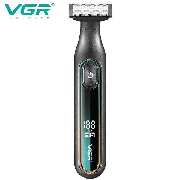 Електробритва VGR V-360 GREEN, універсальна насадка з регулюванням висоти, IPX6, LED display