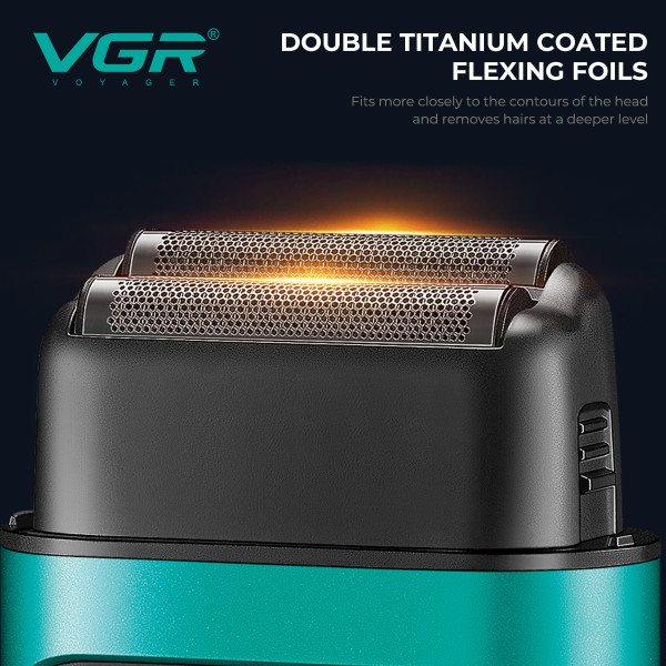 Електробритва VGR V-307 GREEN Шейвер Подвійне Лезо 2000mAh 9000 RPM Електробритва VGR V-307 GREEN Шейвер Подвійне Лезо 2000mAh 9000 RPM