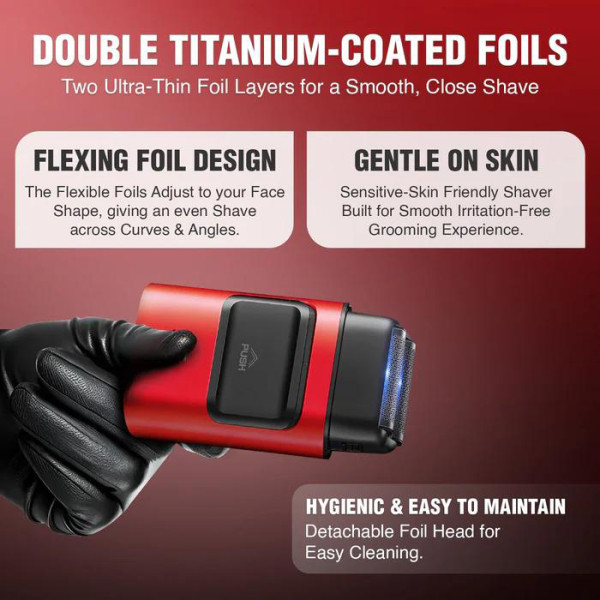 Електробритва VGR V-307 RED Шейвер Подвійне Лезо 2000mAh 9000 RPM Електробритва VGR V-307 RED Шейвер Подвійне Лезо 2000mAh 9000 RPM