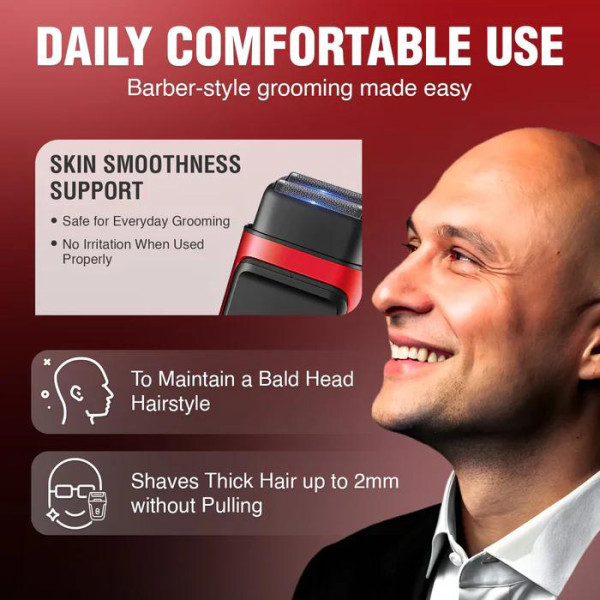 Електробритва VGR V-307 RED Шейвер Подвійне Лезо 2000mAh 9000 RPM Електробритва VGR V-307 RED Шейвер Подвійне Лезо 2000mAh 9000 RPM