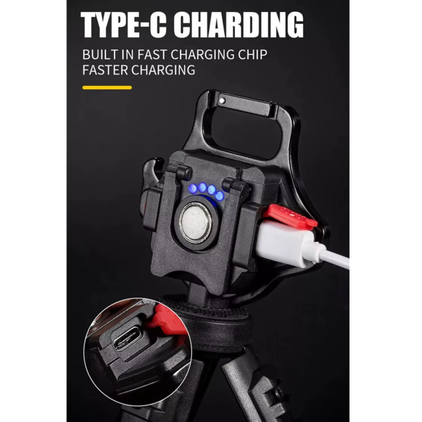 Ліхтар MULTIFUNCTIONAL W5133-COB ULTRA White+Yellow+Red Li-Ion Акумулятор ЗП Type-C Відкривач Магніт Карабін Ліхтар MULTIFUNCTIONAL W5133-COB ULTRA White+Yellow+Red Li-Ion Акумулятор ЗП Type-C Відкривач Магніт Карабін