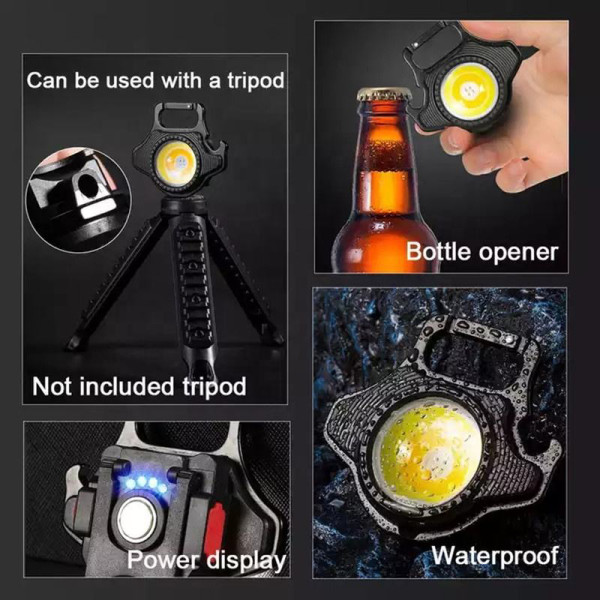 Ліхтар MULTIFUNCTIONAL W5133-COB ULTRA White+Yellow+Red Li-Ion Акумулятор ЗП Type-C Відкривач Магніт Карабін Ліхтар MULTIFUNCTIONAL W5133-COB ULTRA White+Yellow+Red Li-Ion Акумулятор ЗП Type-C Відкривач Магніт Карабін