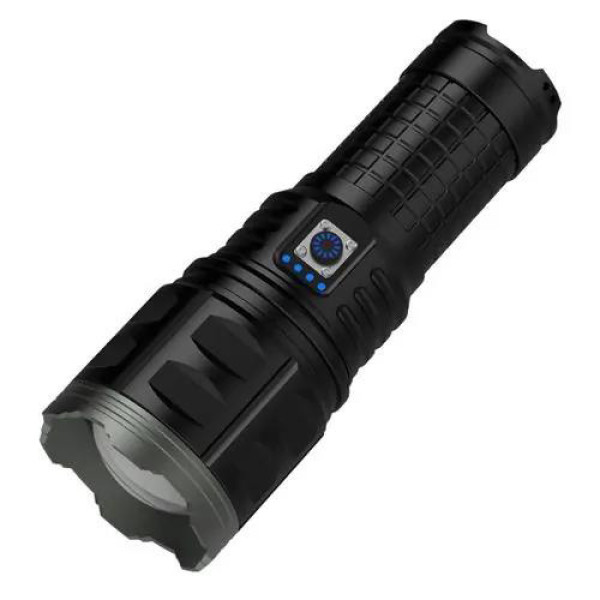 Ліхтар AK138 WHITE LASER LED PM60-TG, 4х18650, power bank, індикація заряду, ЗУ Type-C, zoom, Box
