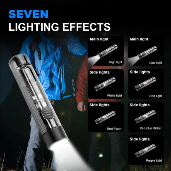 Ліхтар S1-LED+SMD RGB Li-Ion Акумулятор Карабін Свисток ЗУ Type-C Box Ліхтар S1-LED+SMD RGB Li-Ion Акумулятор Карабін Свисток ЗУ Type-C Box