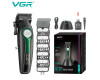 Акумуляторна Машинка Для Стрижки VGR V-010 GREEN 6 Насадок 7500 RPM 2600 mAh LED Display Акумуляторна Машинка Для Стрижки VGR V-010 GREEN 6 Насадок 7500 RPM 2600 mAh LED Display
