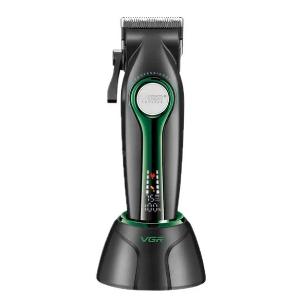 Акумуляторна Машинка Для Стрижки VGR V-010 GREEN 6 Насадок 7500 RPM 2600 mAh LED Display Акумуляторна Машинка Для Стрижки VGR V-010 GREEN 6 Насадок 7500 RPM 2600 mAh LED Display