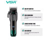 Акумуляторна Машинка Для Стрижки VGR V-013 GREEN 8 Насадок 6500 RPM 2000 mAh LED Display