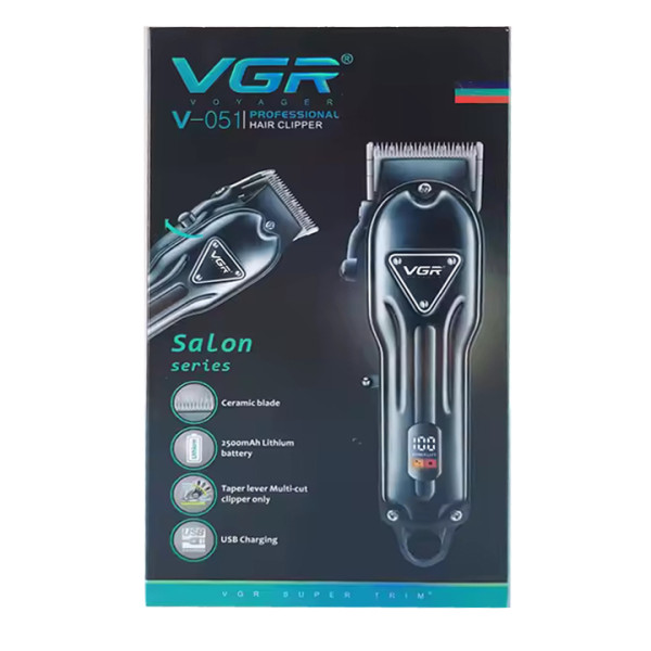 Акумуляторна Машинка Для Стрижки VGR V-051 4 Насадки 2500 mAh LED Display Акумуляторна Машинка Для Стрижки VGR V-051 4 Насадки 2500 mAh LED Display