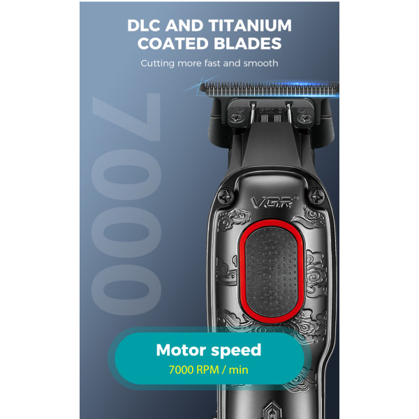 Тример VGR V-254 GREEN 4 Насадки 7000 RPM 2000 mAh LED Display Тример VGR V-254 GREEN 4 Насадки 7000 RPM 2000 mAh LED Display