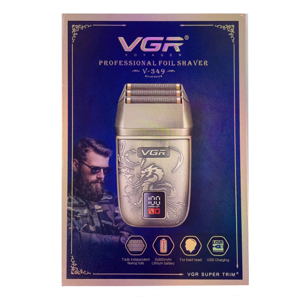 Електробритва VGR V-349 Шейвер Потрійне Лезо IPX6 LED Display Електробритва VGR V-349 Шейвер Потрійне Лезо IPX6 LED Display