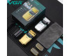 Электробритва VGR V-350 GOLD шейвер, двойное лезвие,  2 насадки, LED Display