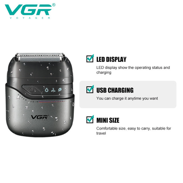 Електробритва VGR V-379 Шейвер Подвійне Лезо + Тример IPX7 Електробритва VGR V-379 Шейвер Подвійне Лезо + Тример IPX7