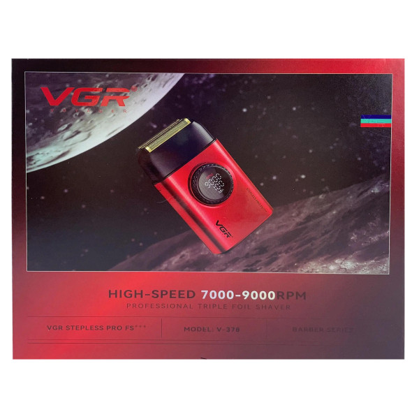 Електробритва VGR V-378 RED Шейвер Подвійне Лезо + Тример Регулювання Потужності 7000-9000 RPM LED Display Електробритва VGR V-378 RED Шейвер Подвійне Лезо + Тример Регулювання Потужності 7000-9000 RPM LED Display